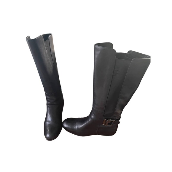 Enzo Angiolini Tall Knee High Riding Boots Elastic Panels. Size 8.5. EUC - Picture 3 of 10